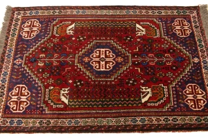 Red Tribal 3X5 Shiraz Persian Rug