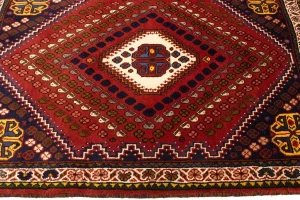 Rusty Red Tribal 3'3X4'8 Shiraz Persian Rug