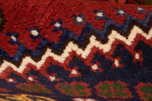 Rusty Red Tribal 3'3X4'8 Shiraz Persian Rug