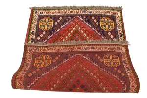 Rusty Red Tribal 3'3X4'8 Shiraz Persian Rug