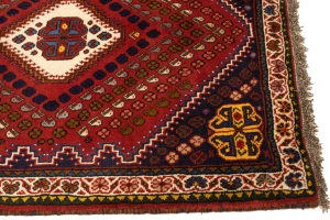 Rusty Red Tribal 3'3X4'8 Shiraz Persian Rug