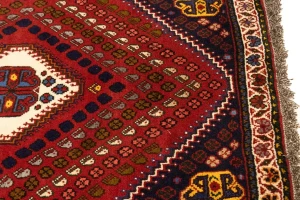 Rusty Red Tribal 3'3X4'8 Shiraz Persian Rug