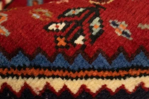 Red Tribal 3'5X5 Shiraz Persian Rug