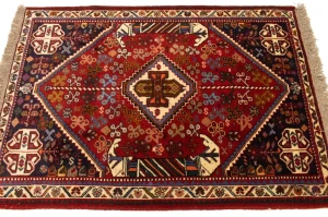 Red Tribal 3'5X5 Shiraz Persian Rug
