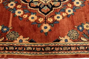 Semi Antique Traditional Red 4X7'6 Mahal Persian Rug