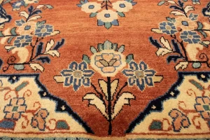 Semi Antique Traditional Red 4X7'6 Mahal Persian Rug
