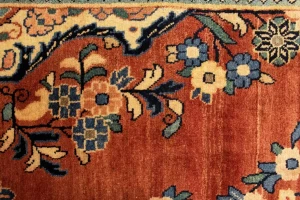 Semi Antique Traditional Red 4X7'6 Mahal Persian Rug