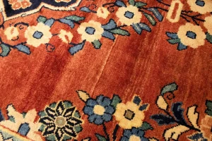 Semi Antique Traditional Red 4X7'6 Mahal Persian Rug