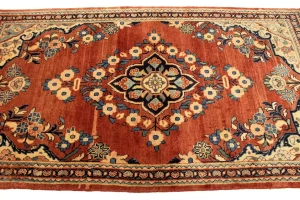 Semi Antique Traditional Red 4X7'6 Mahal Persian Rug