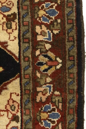 Vintage Traditional Charcoal 4'3X6'7 Mahal Persian Rug