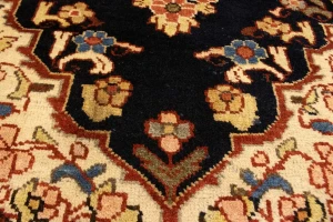 Vintage Traditional Charcoal 4'3X6'7 Mahal Persian Rug