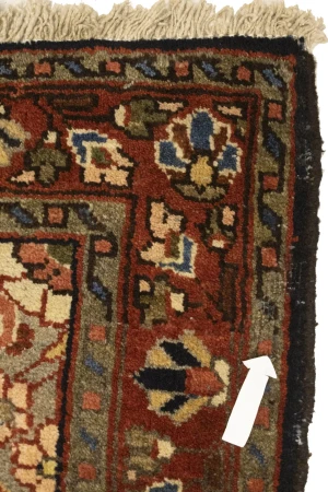 Vintage Traditional Charcoal 4'3X6'7 Mahal Persian Rug