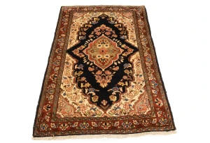 Vintage Traditional Charcoal 4'3X6'7 Mahal Persian Rug