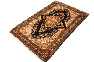 Vintage Traditional Charcoal 4'3X6'7 Mahal Persian Rug