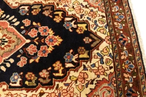 Vintage Traditional Charcoal 4'3X6'7 Mahal Persian Rug