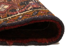 Vintage Red Geometric 5'5X6'7 Heriz Persian Rug