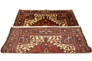 Vintage Red Geometric 5'5X6'7 Heriz Persian Rug