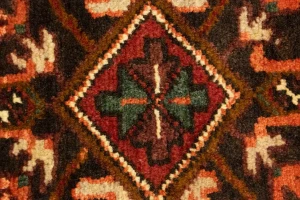 Vintage Red Geometric 5'5X6'7 Heriz Persian Rug