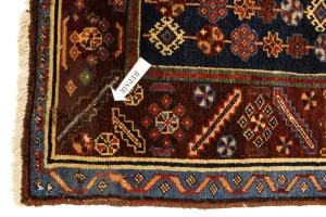 Antique Cream Tribal 4X6 Mazlaghan Persian Rug