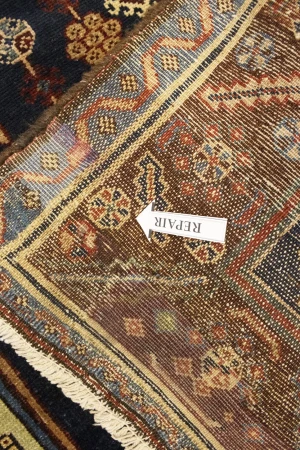 Antique Cream Tribal 4X6 Mazlaghan Persian Rug