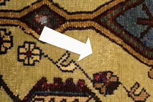 Antique Cream Tribal 4X6 Mazlaghan Persian Rug