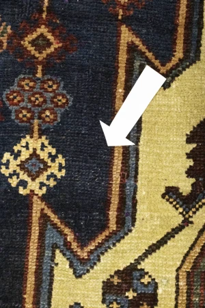 Antique Cream Tribal 4X6 Mazlaghan Persian Rug