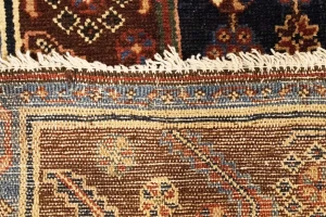 Antique Cream Tribal 4X6 Mazlaghan Persian Rug