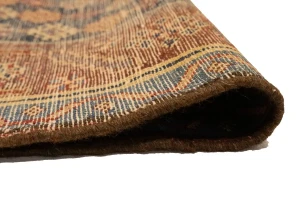 Antique Cream Tribal 4X6 Mazlaghan Persian Rug