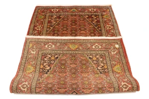 Vintage Floral Red 4X7 Bidjar Gholtogh Persian Rug