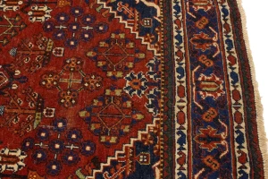 Red Semi Antique Tribal 4X7 Joshaghan Persian Oriental Rug