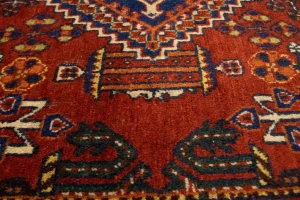 Red Semi Antique Tribal 4X7 Joshaghan Persian Oriental Rug