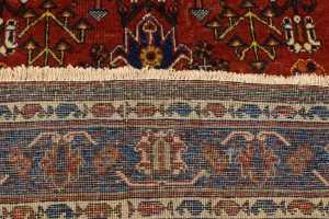 Red Semi Antique Tribal 4X7 Joshaghan Persian Oriental Rug