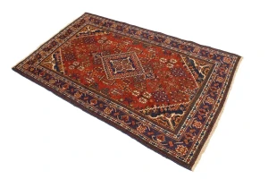Red Semi Antique Tribal 4X7 Joshaghan Persian Oriental Rug