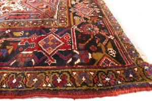 Vintage Rusty Red Geometric 11X15'5 Heriz Persian Rug