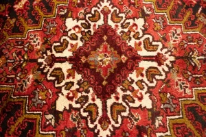 Semi Antique Red Geometric 11'5X14'5 Heriz Persian Rug