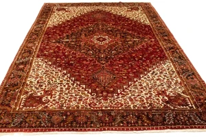 Semi Antique Red Geometric 11'5X14'5 Heriz Persian Rug