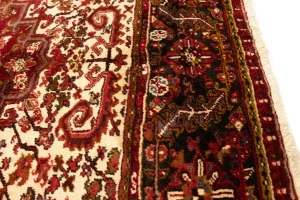 Semi Antique Red Geometric 11'5X14'5 Heriz Persian Rug