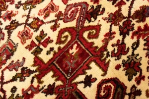 Semi Antique Red Geometric 11'5X14'5 Heriz Persian Rug