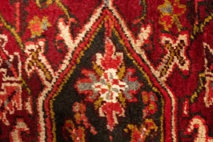 Semi Antique Red Geometric 11'5X14'5 Heriz Persian Rug