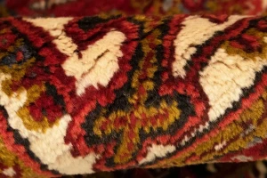 Semi Antique Red Geometric 11'5X14'5 Heriz Persian Rug