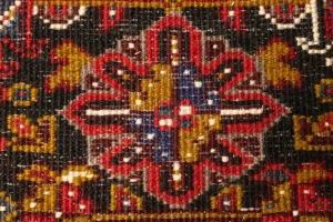 Semi Antique Red Geometric 11'5X14'5 Heriz Persian Rug