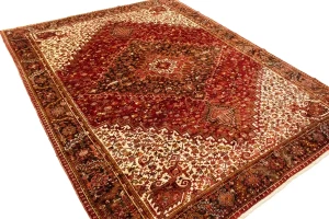 Semi Antique Red Geometric 11'5X14'5 Heriz Persian Rug