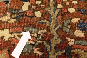 Antique Rusty Red Floral 10'3X14'5 Heriz Goravan Persian Rug