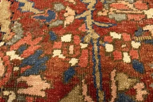 Antique Rusty Red Floral 10'3X14'5 Heriz Goravan Persian Rug