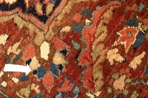 Antique Rusty Red Floral 10'3X14'5 Heriz Goravan Persian Rug