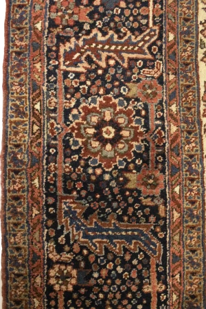 Antique Rusty Red Floral 10'3X14'5 Heriz Goravan Persian Rug
