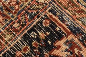 Antique Rusty Red Floral 10'3X14'5 Heriz Goravan Persian Rug