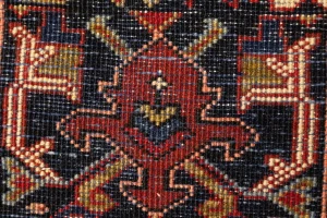 Semi Antique Red Geometric 10'7X13'6 Heriz Persian Rug