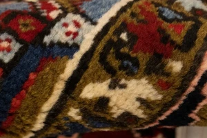 Semi Antique Red Geometric 10'7X13'6 Heriz Persian Rug