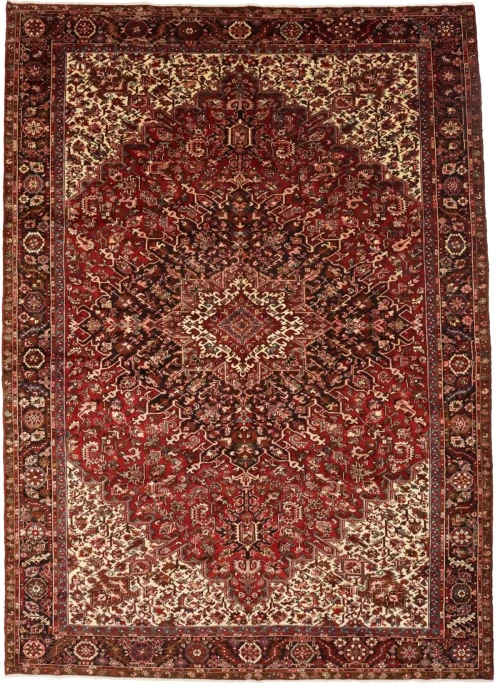 Antique Red Geometric 11X15 Heriz  Persian Rug